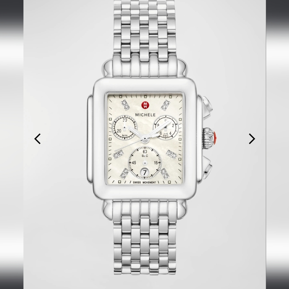 Michele Stainless Steel Watch